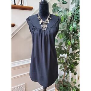 Bb Dakota Women's Black Wool & Rayon Round Neck Sleeveless Knee Length Dress S
